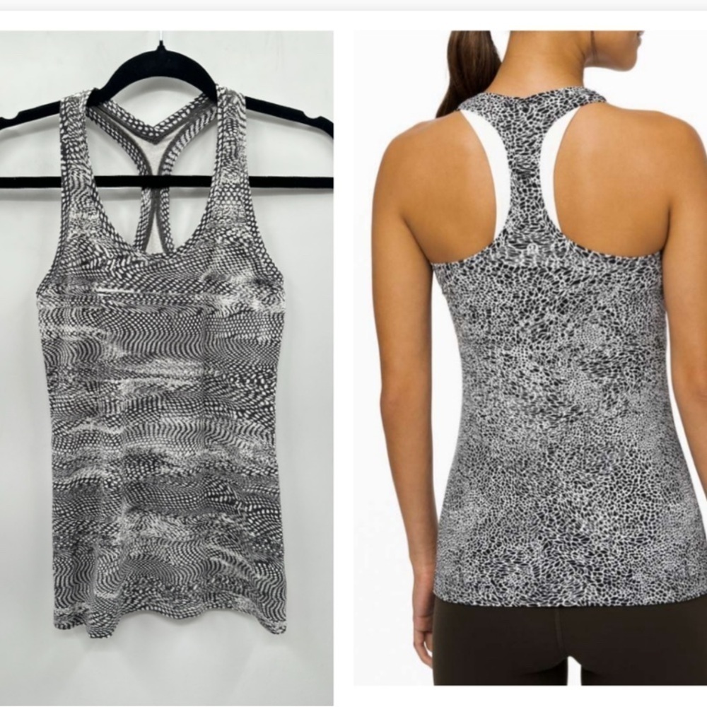 LULULEMON Grey Cool racer back woman activewear casual stretch quality tank S